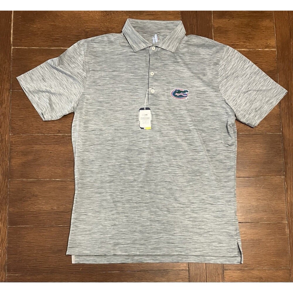 Men’s Johnnie O Sz L Florida Gators Grey Heather Huron Featherweight Polo NWT